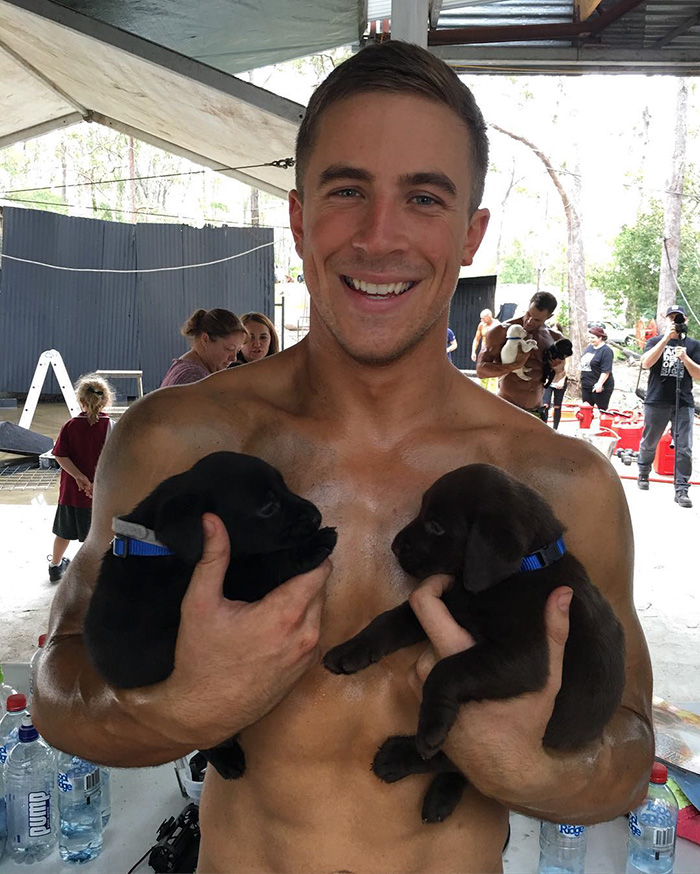 Firefighters Posing With Rescue Puppies For Charity Will Set Your World On Fire