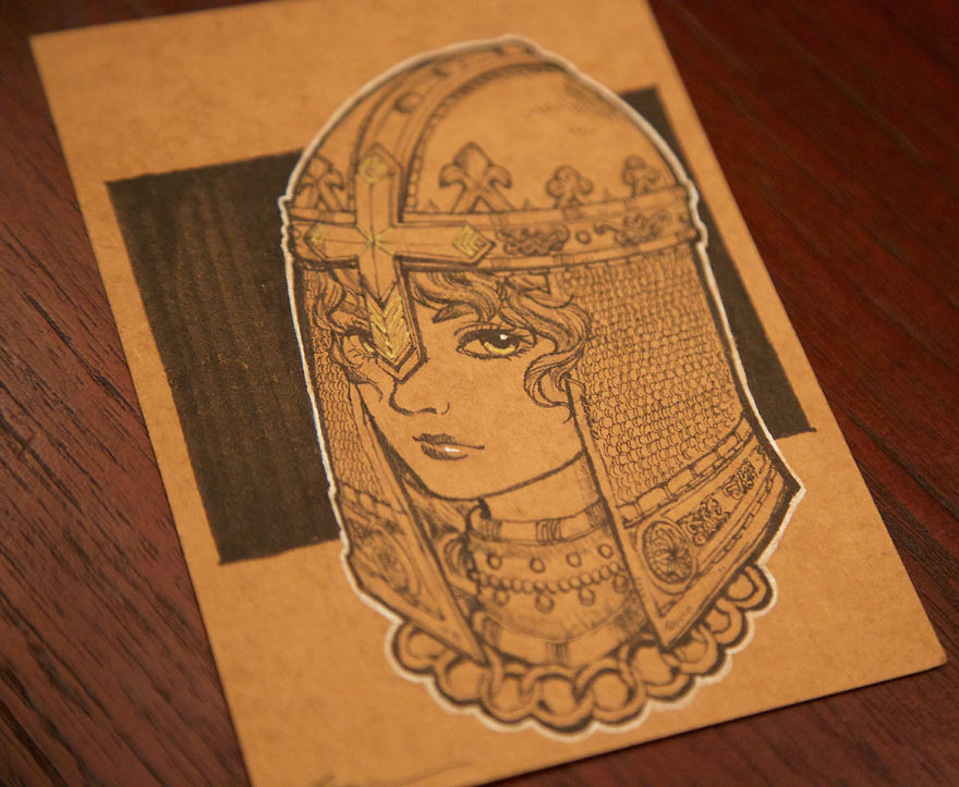 I Drew A Postcard Collection Of Girls In Armour Inspired By The Army Museum In Paris