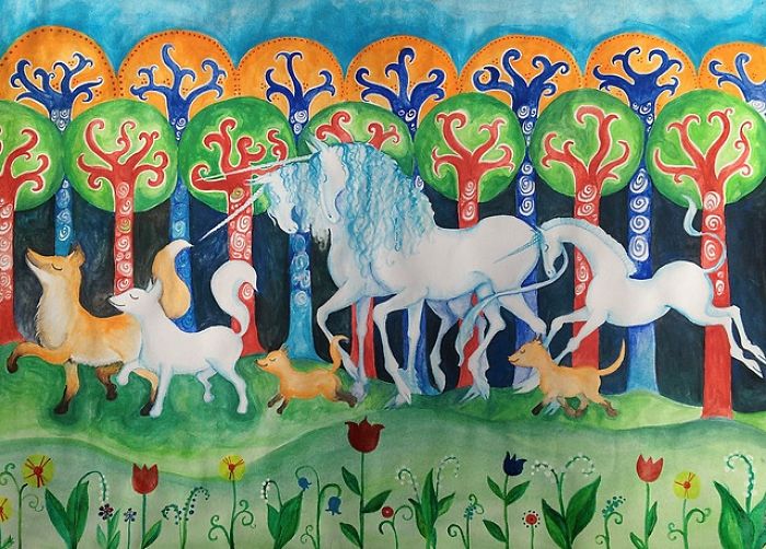 I Paint Fairytale Scenes With Forest Animals In Watercolours