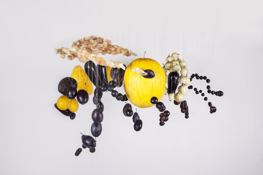 We Made A Bee Out Of Fruits And Vegetables To Raise Awareness About Bee Extinction