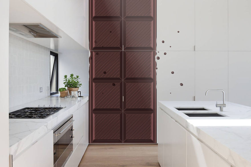 Minimalist Chocolate Bar Decal For Your Kitchen Wall By Pixers