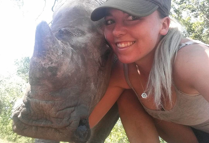 Baby Rhino Who Lost His Mom To Poachers Loves Sleeping With His New Human Mom