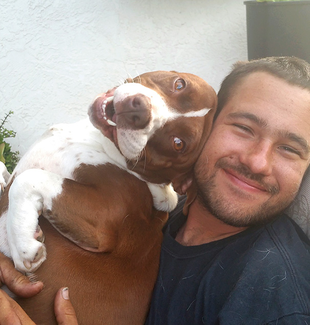 Told My Husband And Dog To Smile For A Picture