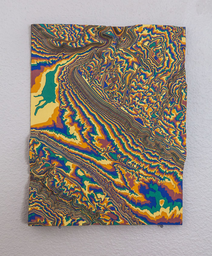 I Sculpt Landscapes With Vibrant, Multicolored Lasercut Materials