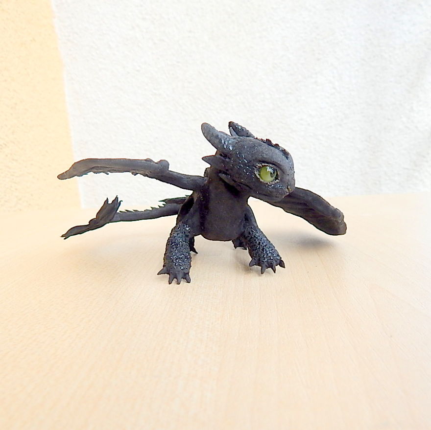 I Made This Toothless Night Fury Out Of Clay