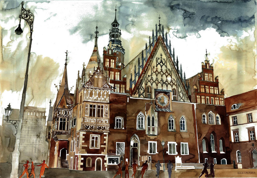 New Architectural Watercolors By Polish Architect Maja Wrońska