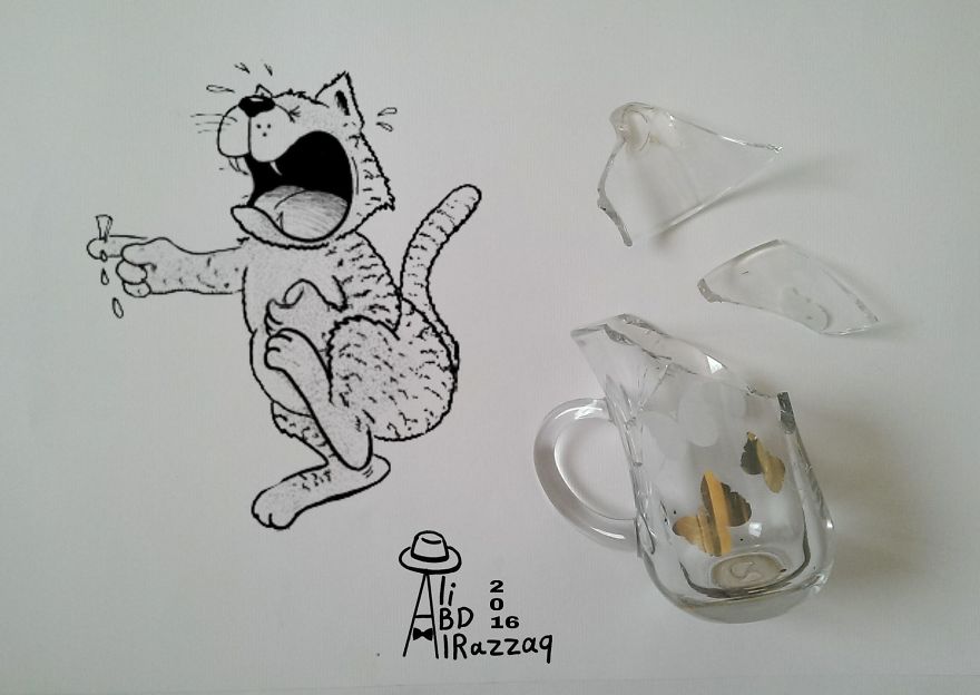 I Draw Interactive Illustrations Using Everyday Objects (Part 6)