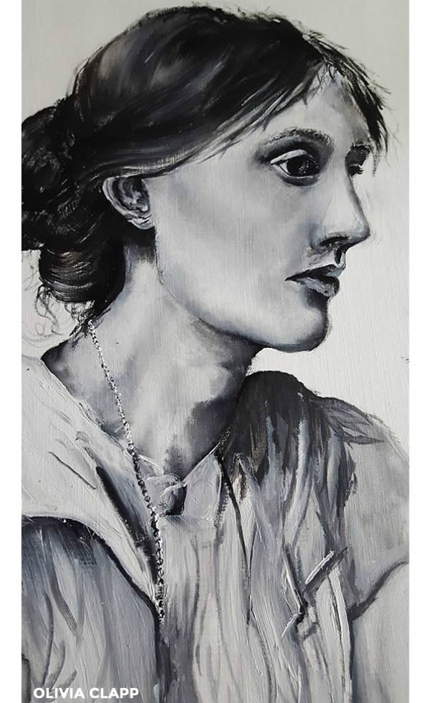 15 Year Old Painted Virginia Woolf Using Oil Paints In 2 Hours