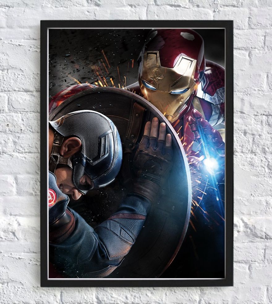 Captain America Vs Iron Man Civil War The Battle Of The Heroes Poster