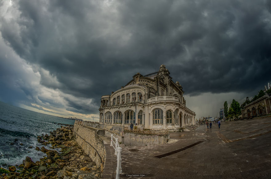 12 Dramatic Pictures Of Black Sea Coast And Old Casino Building In Romania