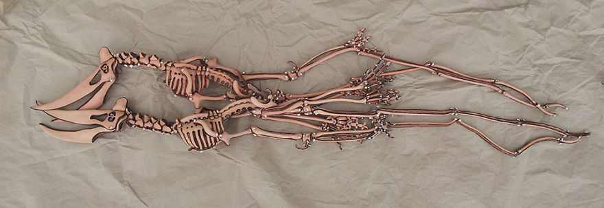 I Love To Design Dinosaur Skeletons Using Leather