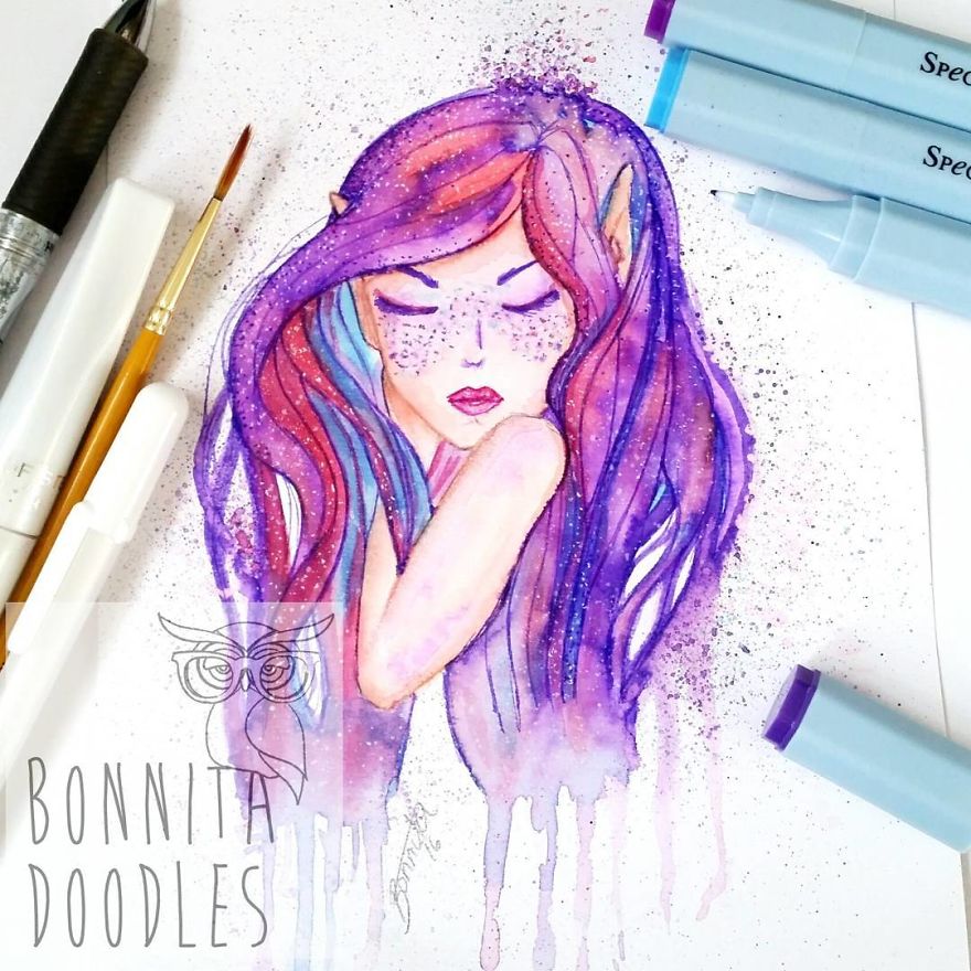 I Draw Stunning Water Colour Paintings Using Pens