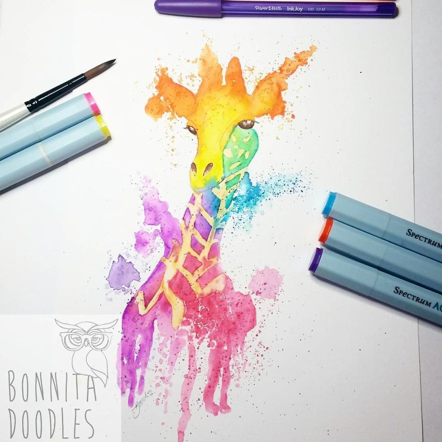 I Draw Stunning Water Colour Paintings Using Pens