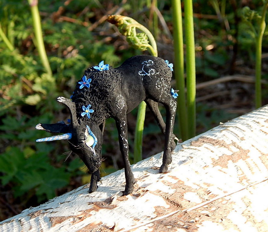 I Made This Black Unicorn Out Of Clay