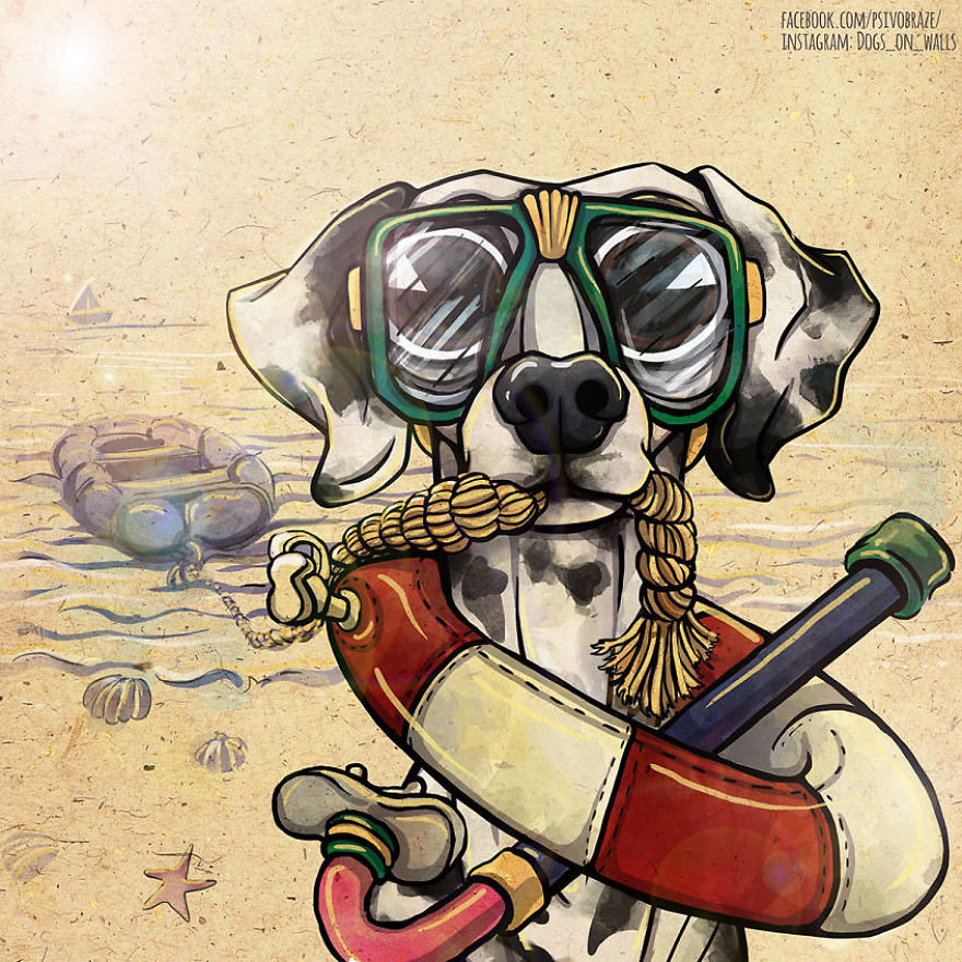 I Create Funny Comic-Style Portraits Of Dogs