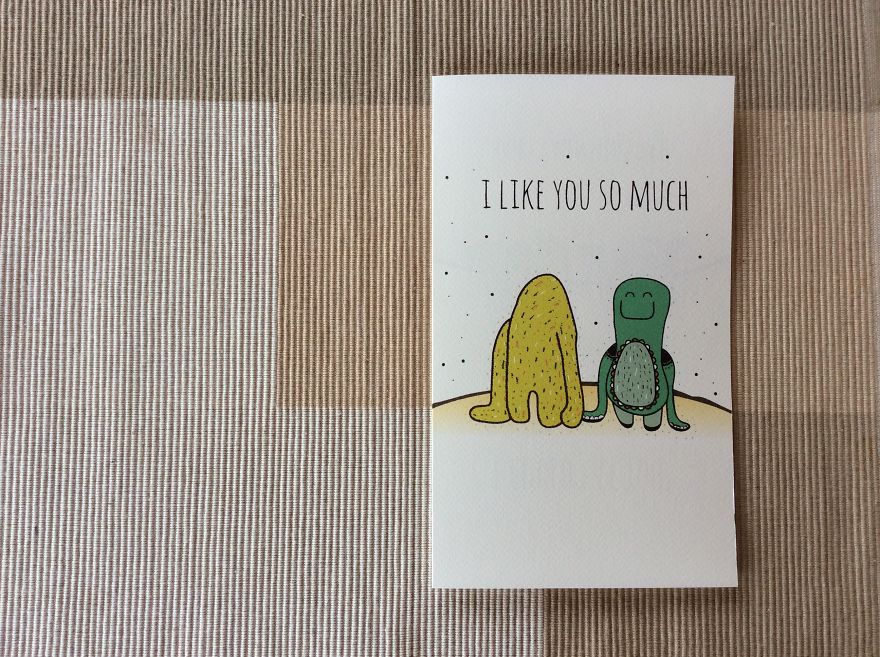 I Create Narrative Cards Illustrating Cute Mini Stories