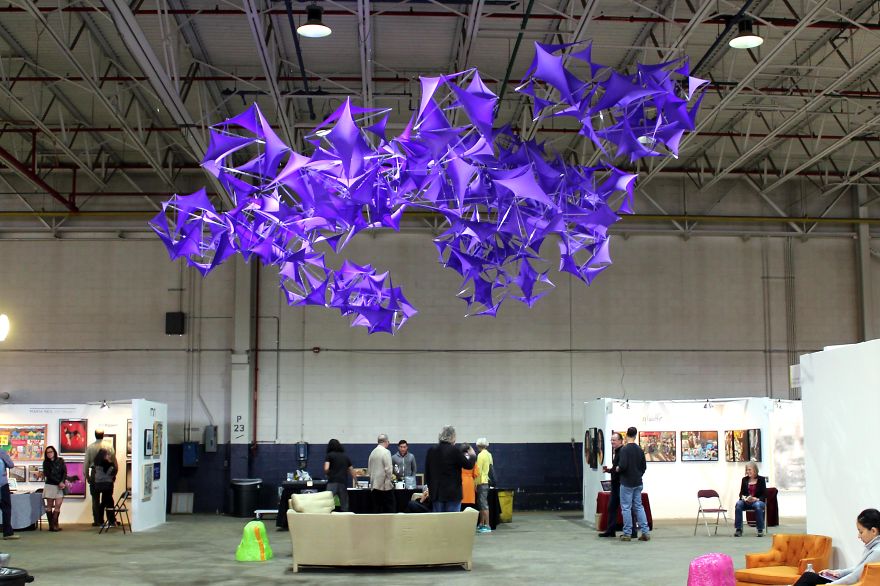 I Designed A Purple Cloud Installation For Echo Art Fair