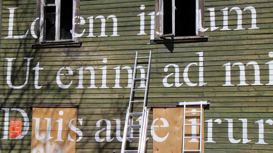 Huge Painting On An Abandoned House Created By Estonian Artists