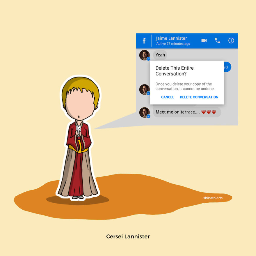 I Illustrated Game Of Thrones Characters Using Today's Apps