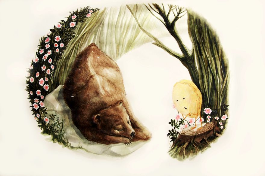 Kolobok - An Illustrated Journey Of A Ginger Bread In The Woods. Kinda Short One, Too