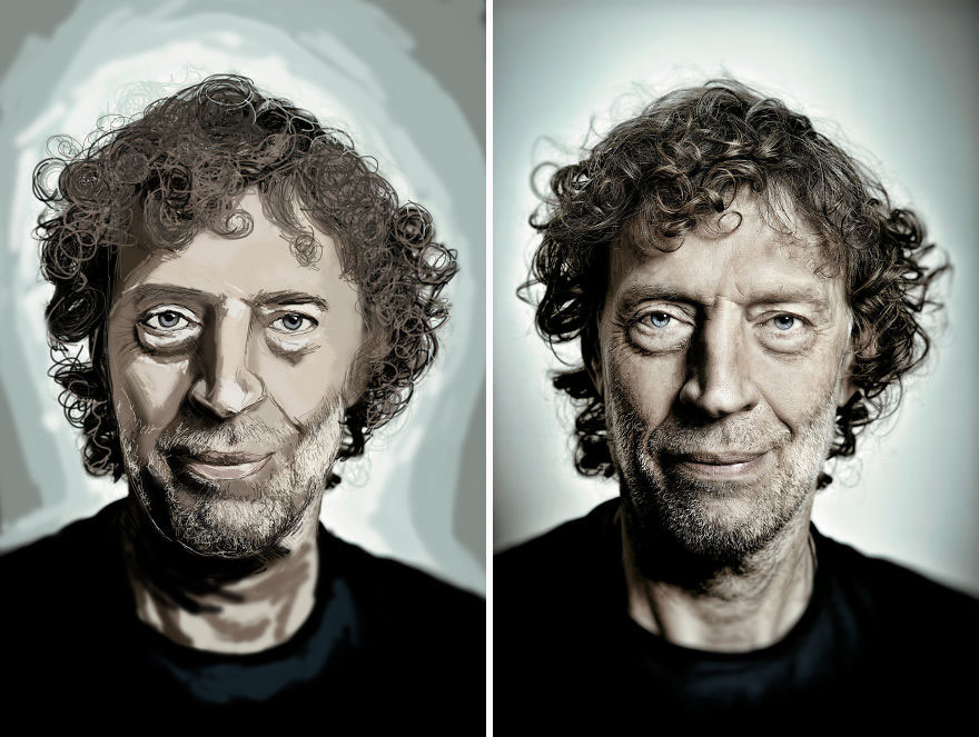 I Created These Portraits Using A Graphic Tablet