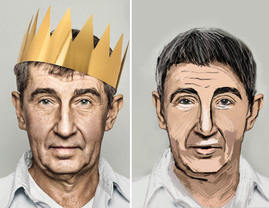 I Created These Portraits Using A Graphic Tablet