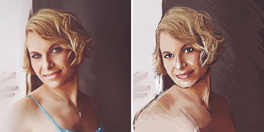 I Created These Portraits Using A Graphic Tablet