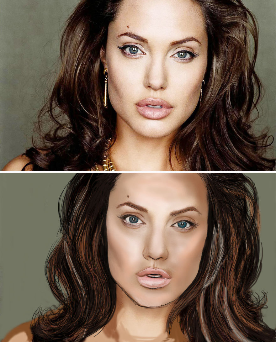 I Created These Portraits Using A Graphic Tablet