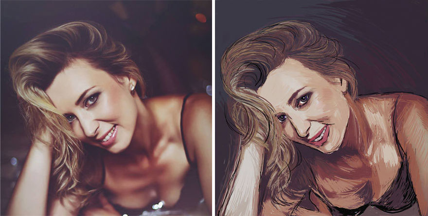 I Created These Portraits Using A Graphic Tablet