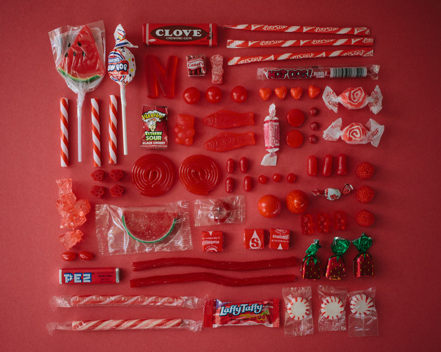 An Architecture Student Photographing Candies In A Bold, Colorful Way