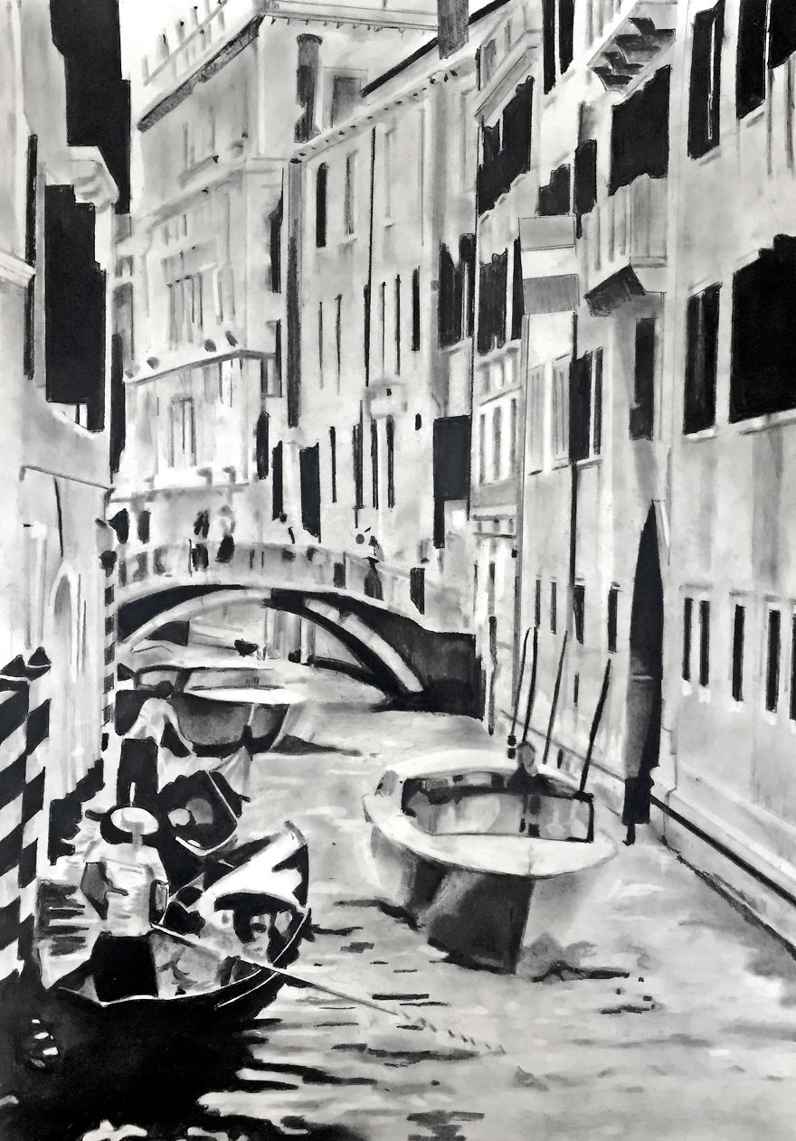Sketch And The City: I Create Charcoal Drawings Of Cities