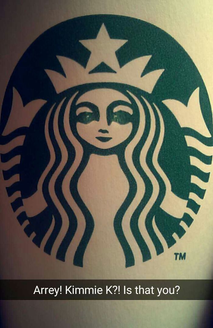I Used The Snapchat Face Filters On The Starbucks Logo