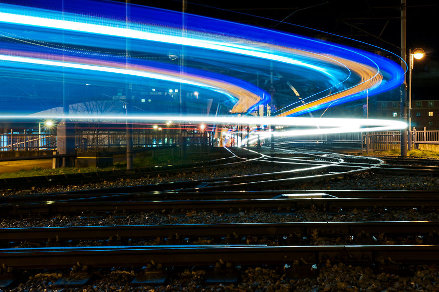 I Spent Six Months Shooting Long Exposure To Make Trams Look Like UFO’s