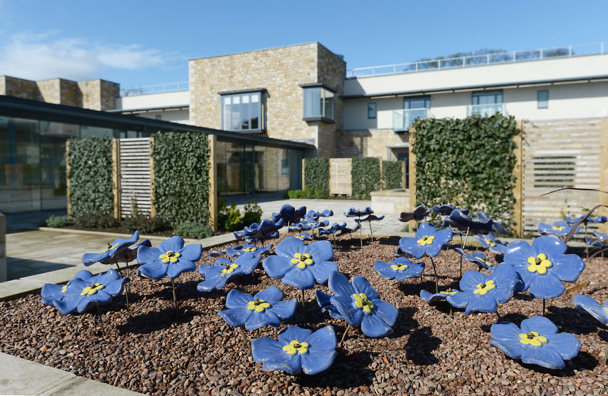 People 'Plant' Ceramic Flowers At Edinburgh Hospice In Memory Of Their Loved Ones