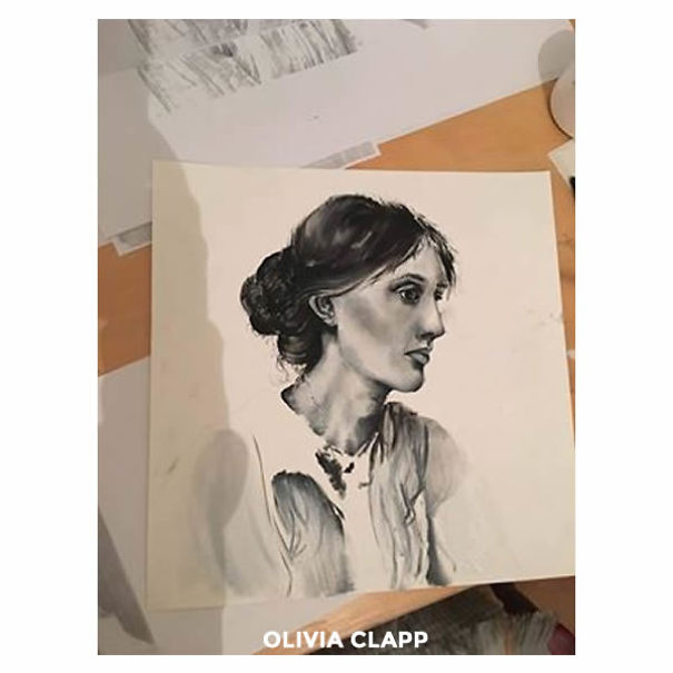 15 Year Old Painted Virginia Woolf Using Oil Paints In 2 Hours