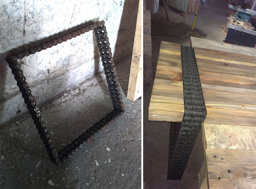 We Turned Old Wood And Rusty Chain Into A Coffee-Table
