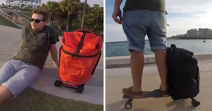 This Backpack Is Also An Electric Skateboard