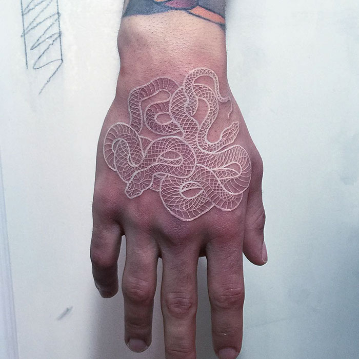 Black And White Snake Tattoos By Mirko Sata