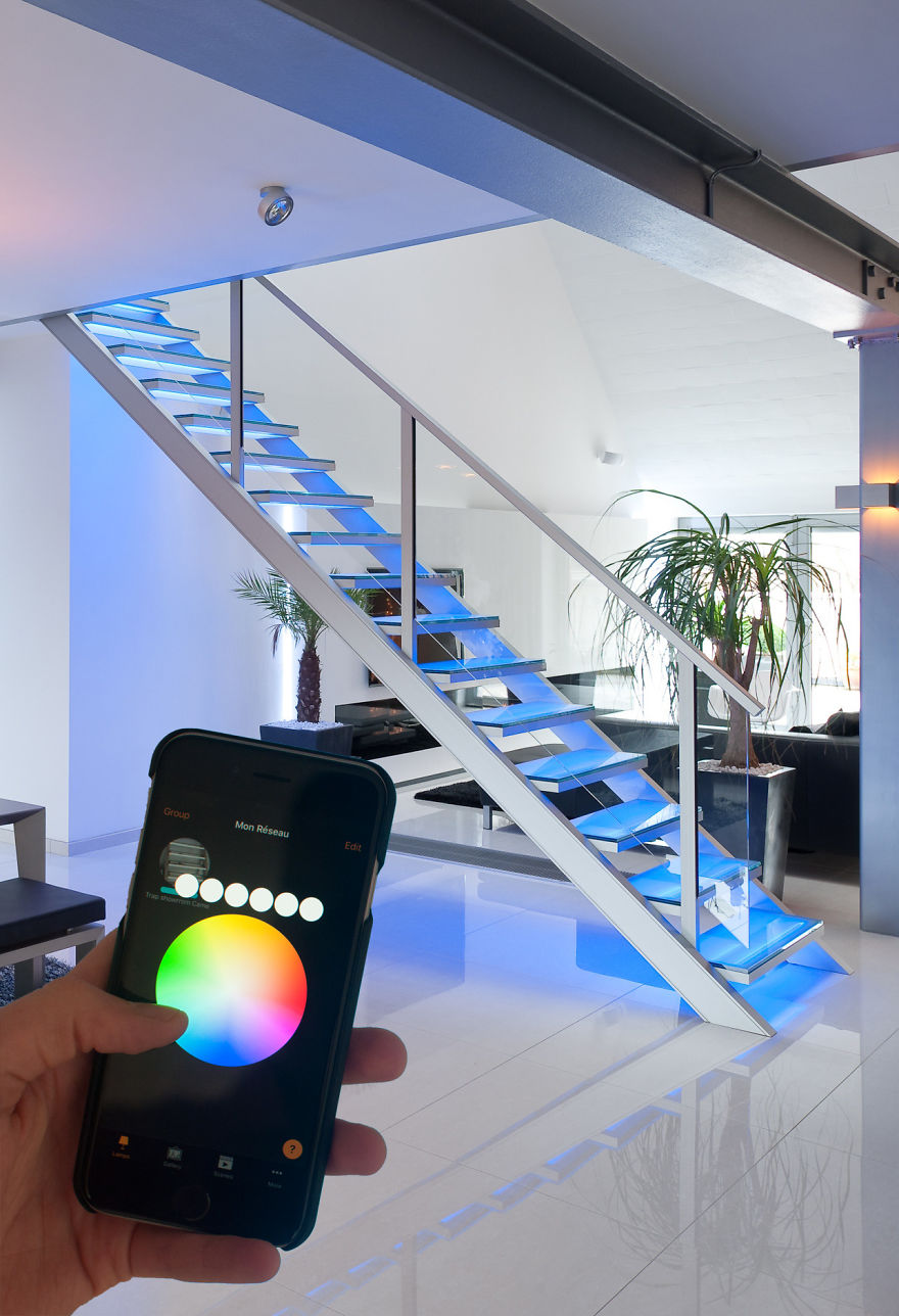App-controlled Illuminated Staircase