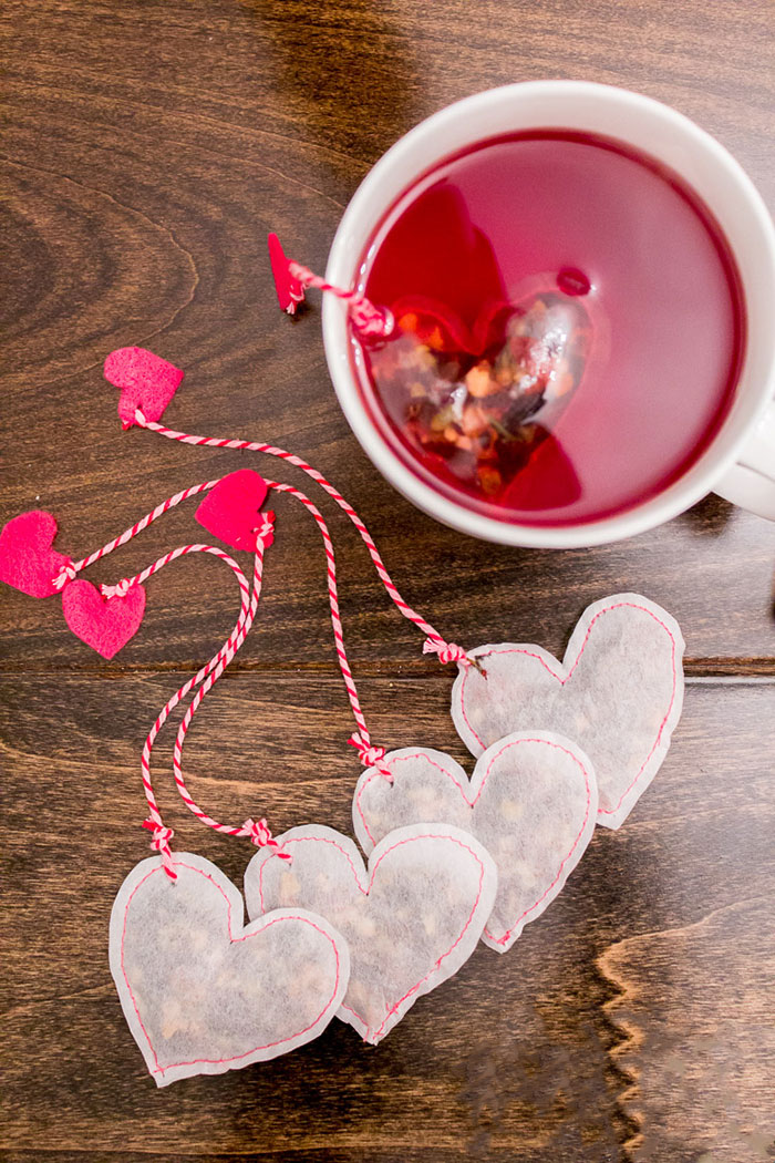 Diy Heart Shaped Tea Bags For Valentine’s Day