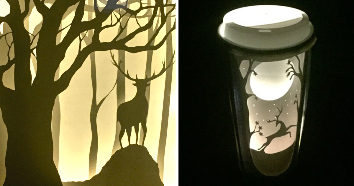 Papercut Lightboxes That I Cut From One Continuous Piece Of Paper ...