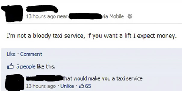 I'm Not A Taxi Service