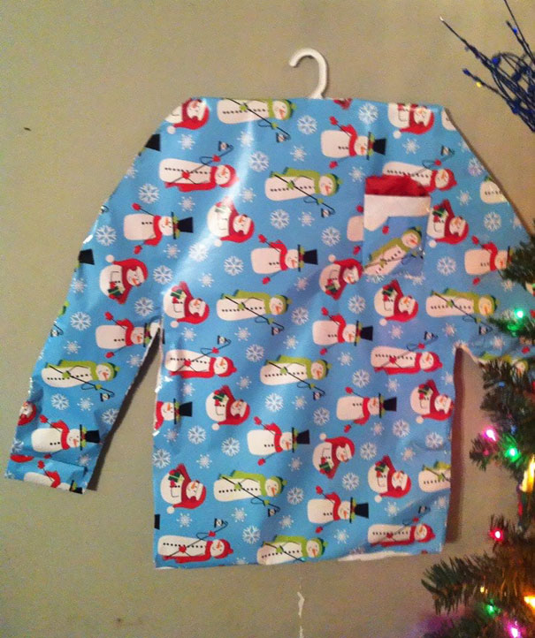 So My Friend Asked Her Husband To Wrap At Least One Shirt, This Is What She Got
