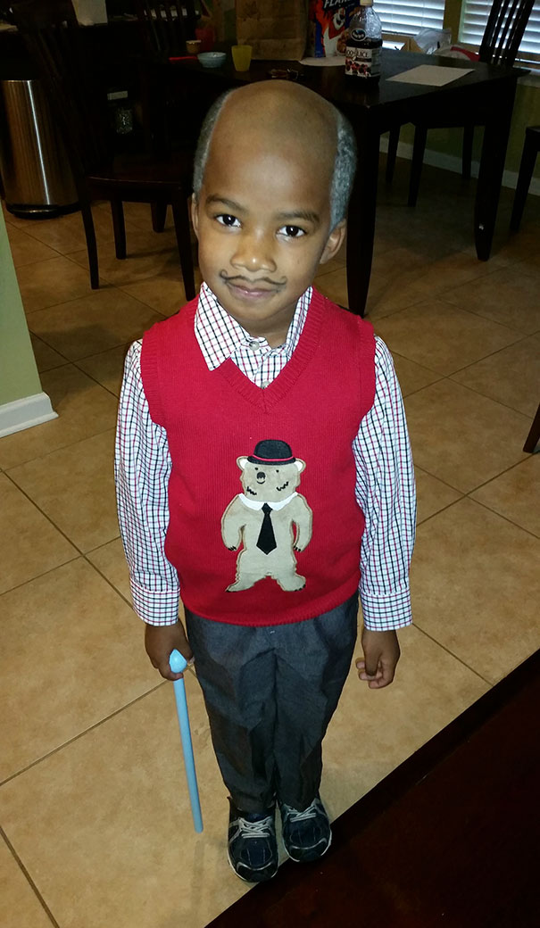 My Husband May Have Gone Too Far In Dressing Our Son Like An Old Man For School Today