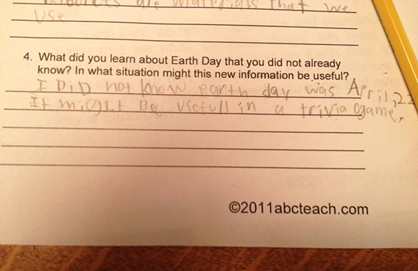 A Third Grader's Honest Response