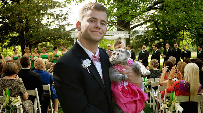 Guy Couldn't Find A Date For Prom So He Took His Cat Instead