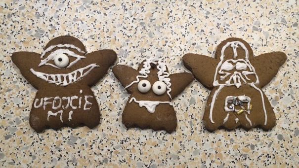 I Left These Gingerbread Angels To Rest Before Decorating, When Came Back Found Them Decorated