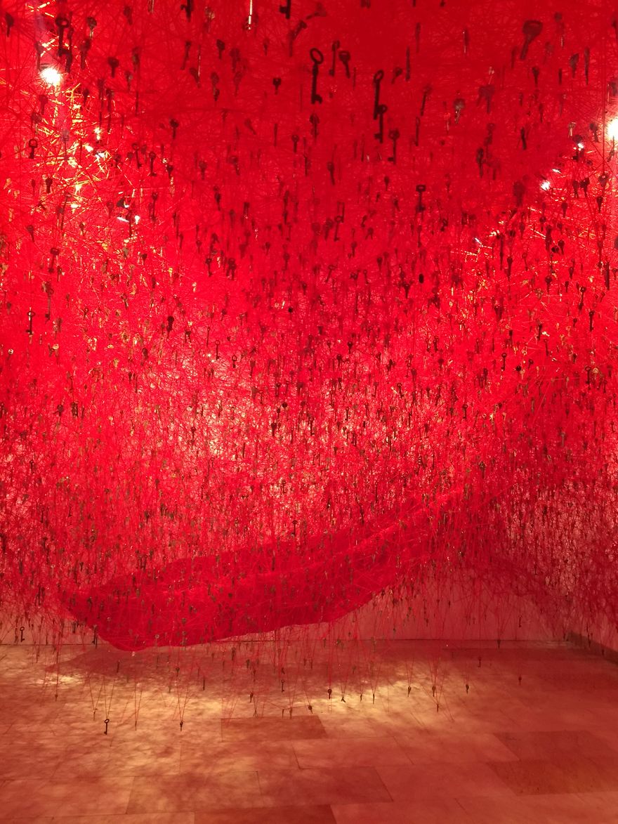 Chiharu Shiota...enveloping Red Thread Installations