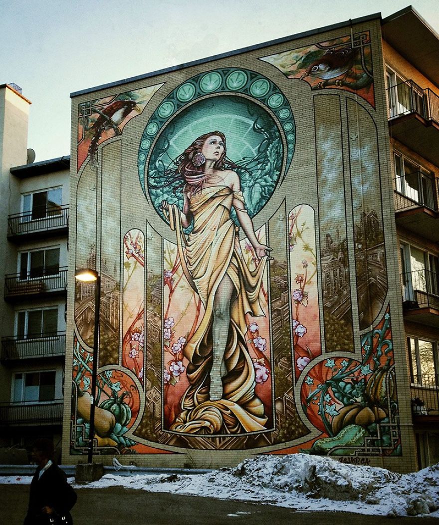 Public Murals By A’shop Crew On The Streets Of Montreal