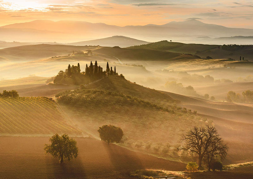 Golden Sunrise, Tuscany, Italy